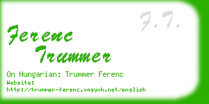 ferenc trummer business card